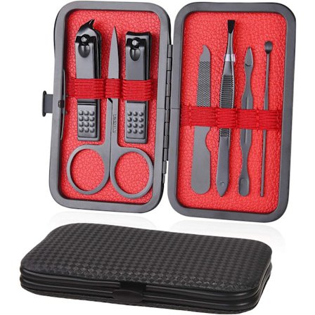 Manicure Pedicure Kit, 7pcs Professionelt Neglesæt, Rustfrit