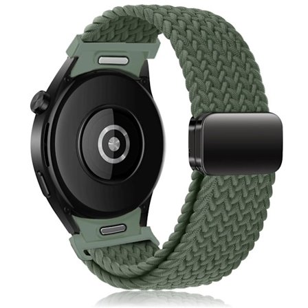 Flettet Rem til Samsung Galaxy Watch 6 4 classic/5 Pro 45mm 47mm 43mm 44mm 40mm Ingen Huller Magnetisk Armbånd Galaxy watch 6 Remme Inverness Grøn