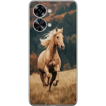 Kompatibel Mobilcover til OnePlus OnePlus Nord 2T Imponerende hest der galopperer gennem efterårsmiljøet med varme farver og en dyb følelse af natu
