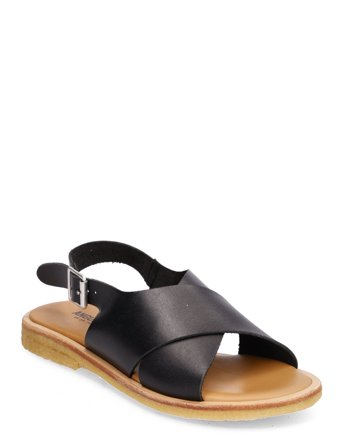 Sandals - Flat - Open Toe - Op Black ANGULUS