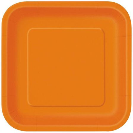 Pappersassiette Orange 18cm 16-pack - Partyninja.se