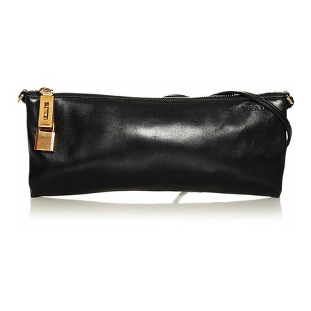 Prada Vintage Pre-owned Shoulder Bags Sort, Dame Vintage Tasker, Størrelse: ONE Size