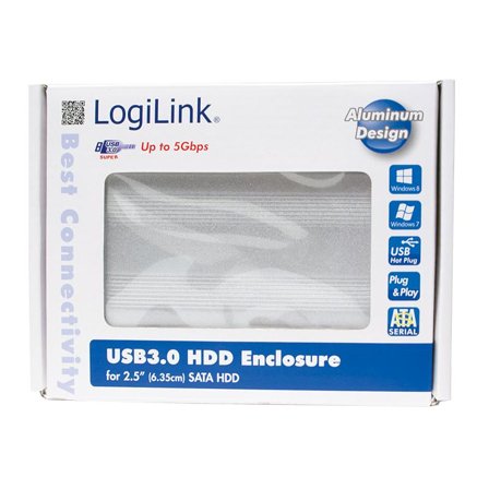 LogiLink Geh Ext. 2,5 Enclosure SATA=>USB3.0 Alu