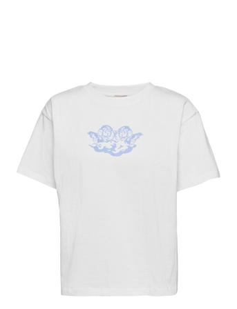 Organic T-Shirt Ss T-shirt Top Hvid Barbara Kristoffersen By Rosemunde