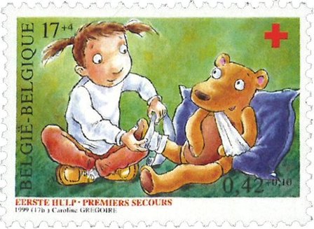Belgien 1999 - Røde kors, førstehjælp - Postfrisk frimærke