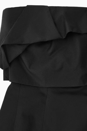 COS Femme Robe Courte Bustier Lin Mélangé in Noir