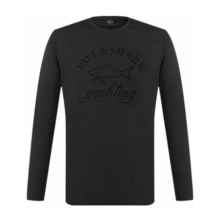 Paul & Shark, Longsleeved T-Shirt Zwart, Heren, Maat:S