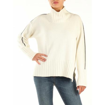 Alpha Studio, Turtlenecks Biały, Kobieta, Rozmiar: M