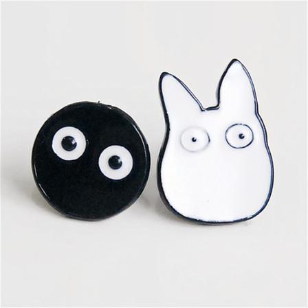 1 Par Kvinnor Mode E Tecknade Smycken Djur Totoro Öronnål