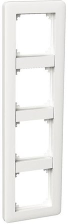 Schneider Electric Exxact Primo Kombinasjonsramme hvit, blank 4 rom, Strømbrytere & vegguttak