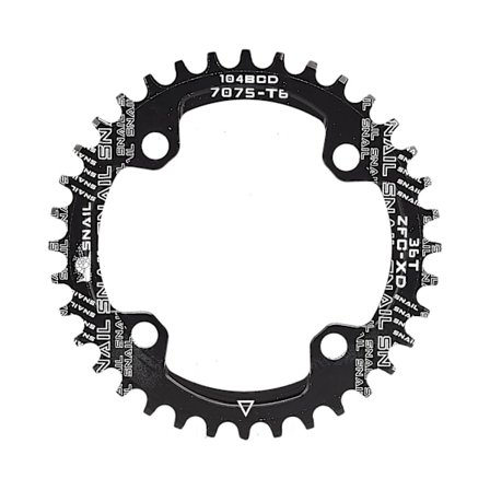 32T 34T 36T Kedjedrev 104 BCD Smal Smal Kedjedrev för Landsvägscykel Mountainbike BMX MTB Cykel Kedjehjul Skivplatta Cykeldelar(36T,svart)