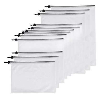 12-pack tomma bomullspåsar hantverk dragkedja påsar sminkväska för