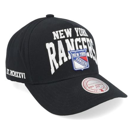 Mitchell & Ness - NHL Schwarz adjustable Cap - New York Rangers Big Time Pro Black A-frame Adjustable @ Hatstore