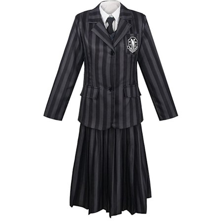 Black Wednesday Kostymklänning för Flickor Halloween Cosplay[JUN]