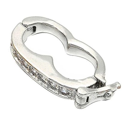 Halsbandsförkortare Utbytbart bail spänne Pearl Enhancer spänne koppling, silver,