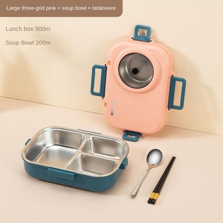 Isolerad Lunch Box Student Lunch Box Bag PINK-1100ML