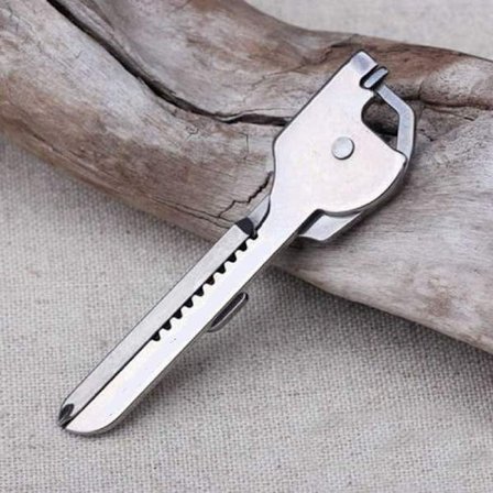 6 i 1 Multifunksjonell Nøkkelring Verktøy for Nøkkelring Folding