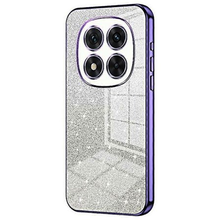 Cover til Xiaomi Redmi Note 14 Pro 5G Elektrobelagt Gradient Glitter TPU Mobilcover - Lilla Multicolor Purple