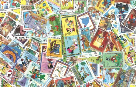 Frimærkepakke - Disney-frimærker - 200 forskellige