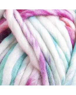 Garn Merino Mega 100g Blå/rosamelerad