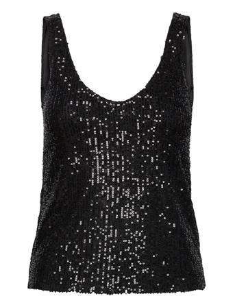 Onlbellie S/L Sequins Top Cs Jrs Black ONLY