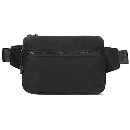 (Svart) Fanny Pack for Men Women Vanntett Fanny Pack med Headp