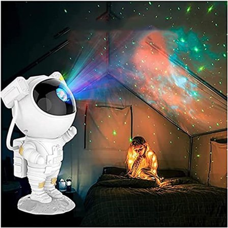 Astronaut lysprojektor - Astronaut Galaxy projektor med timer