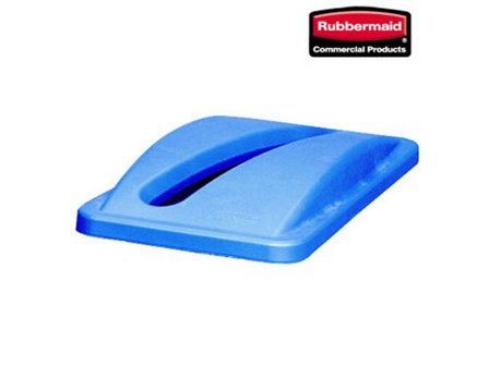 Rubbermaid Commercial Products Slim Jim papperskorgslock, blå, 288 x 512 x 70 mm - Lyreco - Städ och hygien - Avfallshantering och källsortering - 