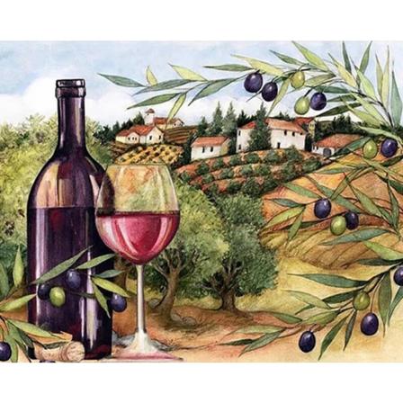 30x40cm voksent barn 5D DIY diamant kunst maleri sæt - vin ejendom