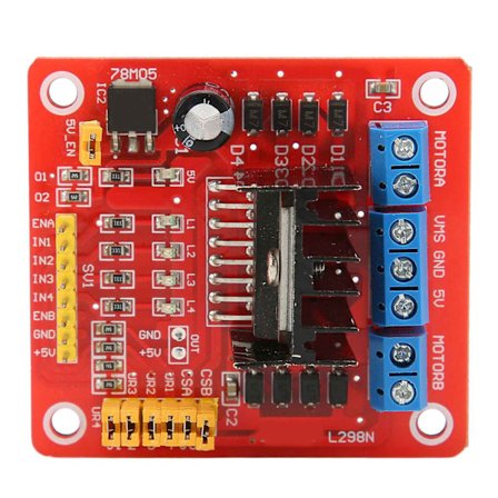 L298N Dobbelt H Bro DC Stepper Motor Driver Modul Multifunktionelt Motorstyringskort
