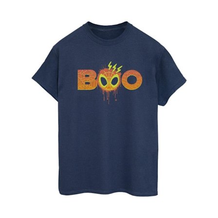 Spider-Man Dam/Flickvän Boo Bomulls T-shirt L Marinblå