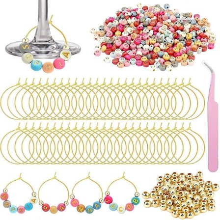 Personlige farverige vinglas ornamenter med navne, håndlavede glasmarkører og ornamenter til festlige brudegaver