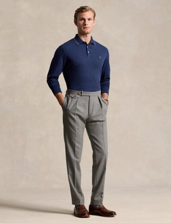 Polo Ralph Lauren Custom Slim Fit Soft Cotton Polo Shirt - Navy - XL