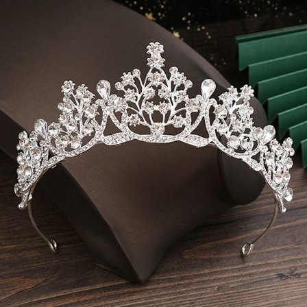 Princess Crystal Tiaras tekojalokivihiusvanne HOPEAA