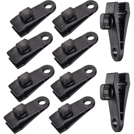 10 Sæt Presenningsclips Teltklemme Presenningsmarkiser Clips, Presenningsklemme, Teltklemme, til Bil Telt, Presenning, Markiser, Camping