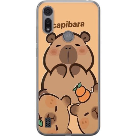 Kompatibelt Mobilskal till Motorola Motorola Moto E6i Capybara söt figur söt trendig samlare