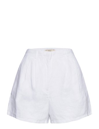 Gina Tricot Linen Shorts - White - XL