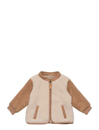 Nbmnalo Sherpa Jacket Lil Outerwear Fleece Outerwear Fleece Jackets Beige Lil'Atelier*Betinget Tilbud