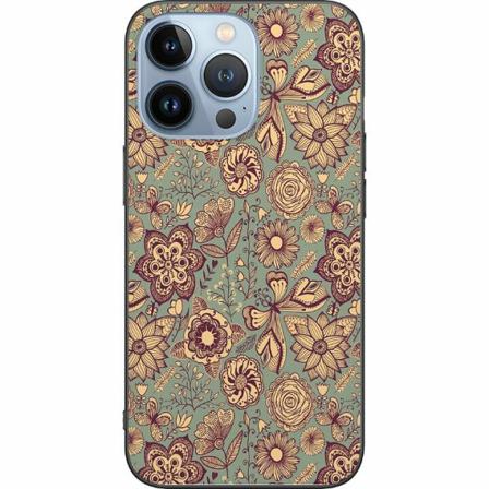Apple Iphone 14 Pro Svart Skal Vintage Flowers
