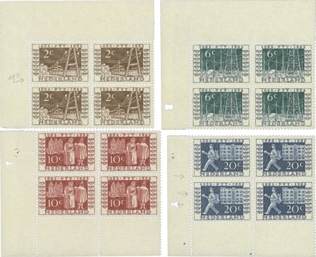 Holland 1952 - NVPH 592-595 - 4-blok - Postfrisk