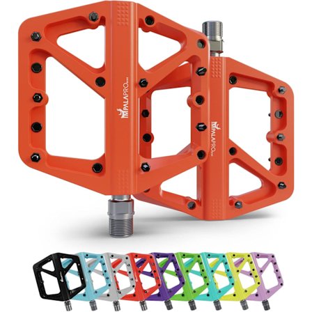 Cykelpedaler, Nyloncykelpedaler, Halkfri Bred Plattform - 9/16 Tum Lager, Vattentäta Dammtäta Mountainbikepedaler, MTB-pedaler
