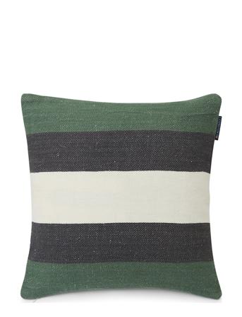 Irregular Striped Recycled Cotton Pillow Cover Home Textiles Cushions & Blankets Cushion Covers Grön Lexington Home