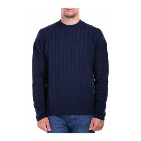 Woolrich, Blue Knitwear Blauw, Heren, Maat:S