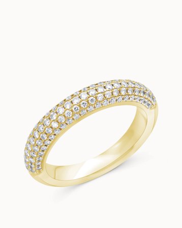 Portofino Moyenne diamantring i 18K gulguld