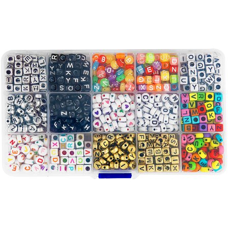 Letter Beads in Storage Box