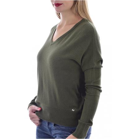 Kaporal V -neck sweater details in the back Grøn, Dame