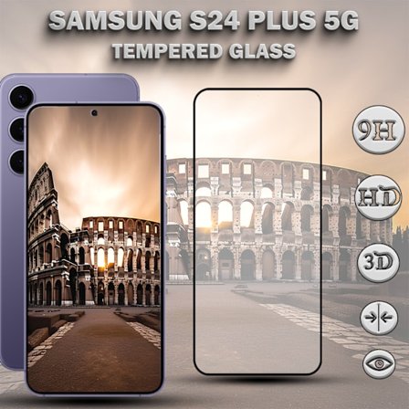 1-Pack SAMSUNG S24 PLUS 5G Skärmskydd - Härdat Glas 9H - Super kvalitet 3D
