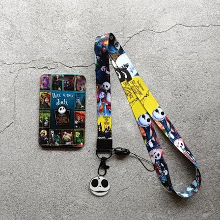 The Nightmare Before Christmas ID-kort Holder Tegneserie Jack Skellington Sally Print Bus Case med Strop