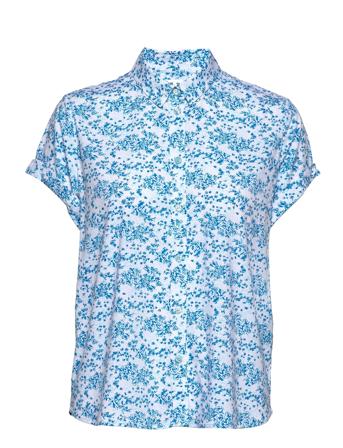 Majan Ss Shirt Aop 9942 Lyhythihainen Paita Sininen Samsøe Samsøe