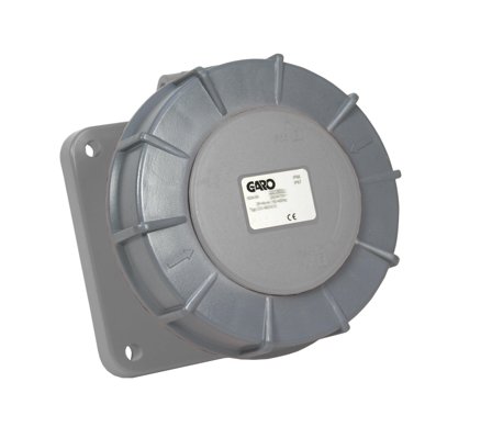 Garo UIV 263-12 S Paneluttag IP67, 3-polig, 63A Grå, 12 h, Anslutningsdon & kablar